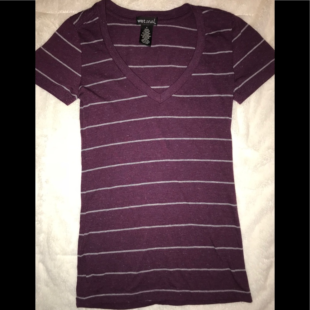 Wet Seal purple striped shirt